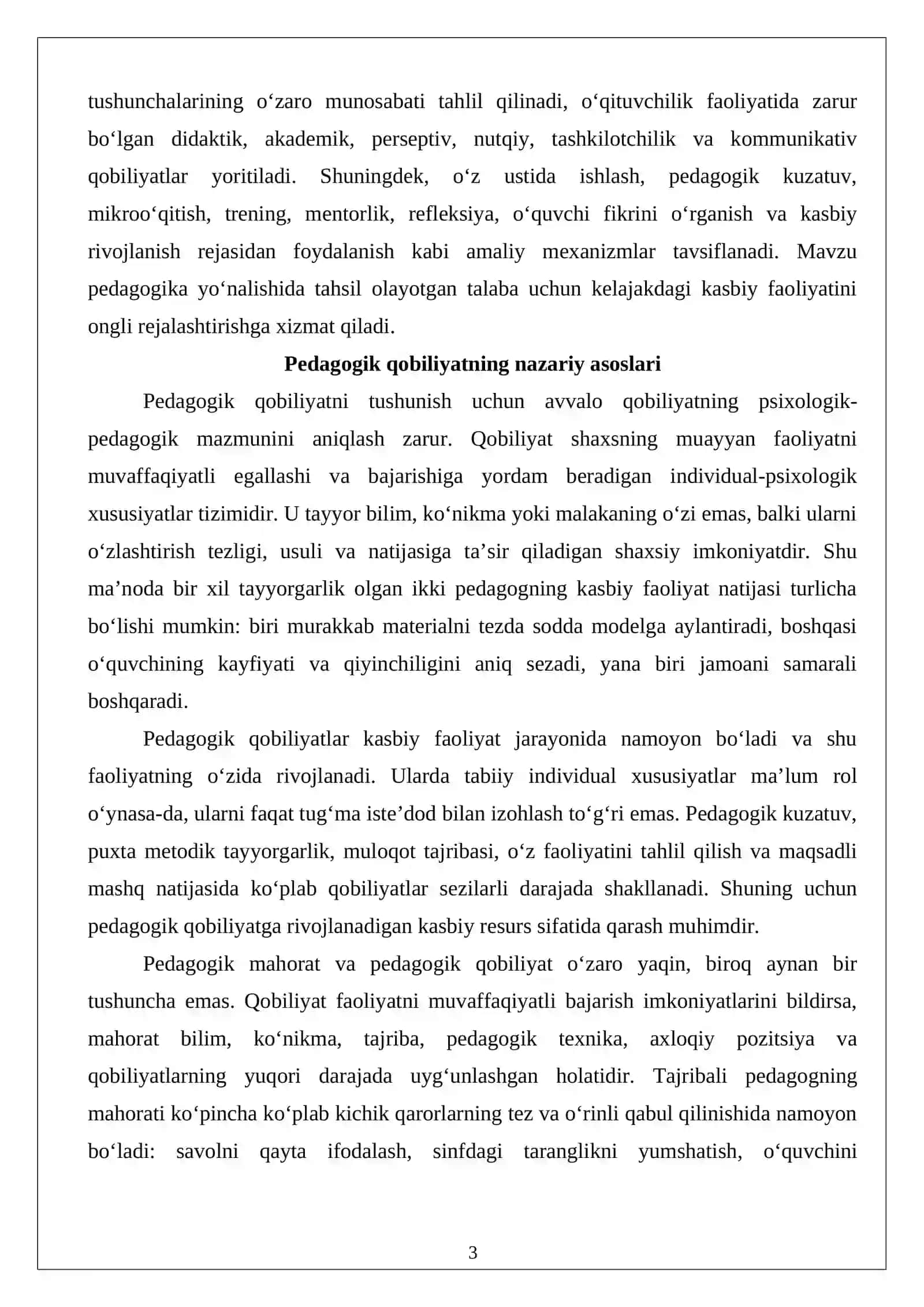 Pedagogik qobiliyat va uni shakllantirish yo‘llari 3