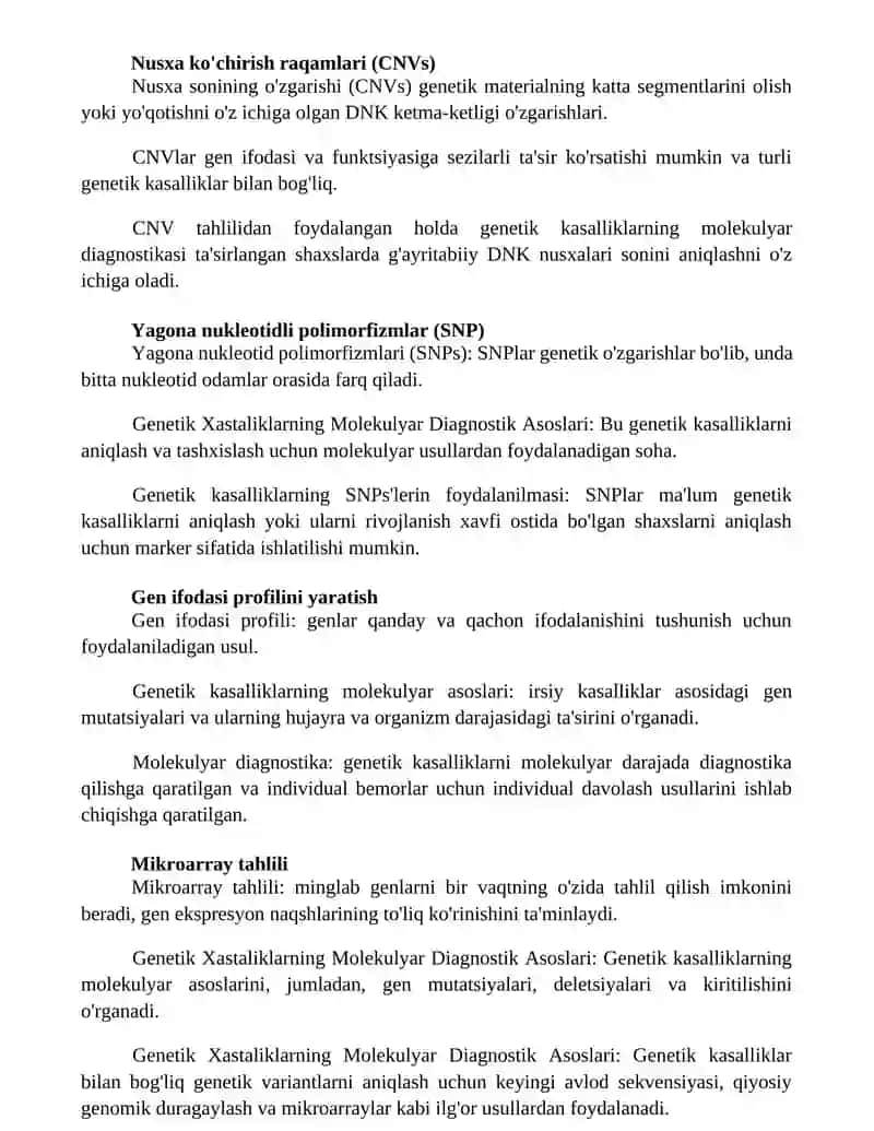 Genetik Xastaliklarning Molekulyar Diagnostik Asoslari 3