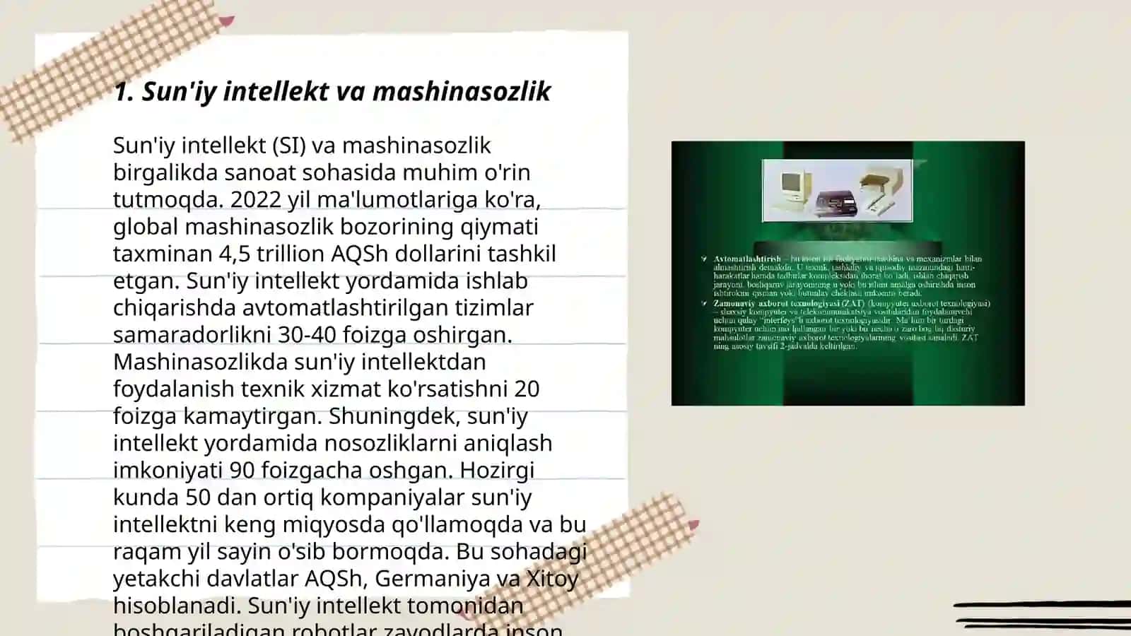 Sun'iy intellekt va mashinasozlik 3