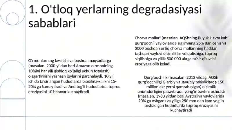 O'tloq yerlarning degradasiyasi sabablari 3