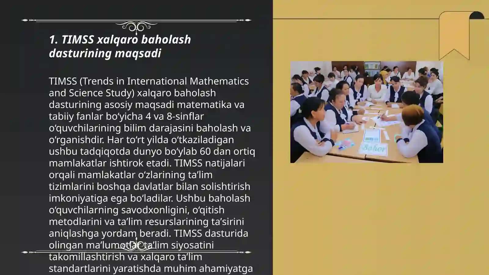 TIMSS Xalqaro baholash dasturi 3