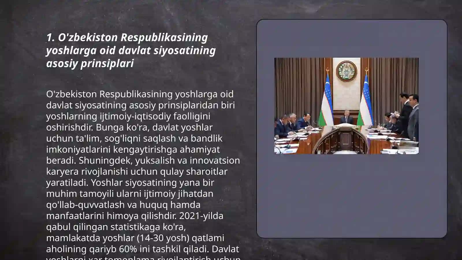 O'zbekiston Respublikasining Yoshlarga oid siyosati 3