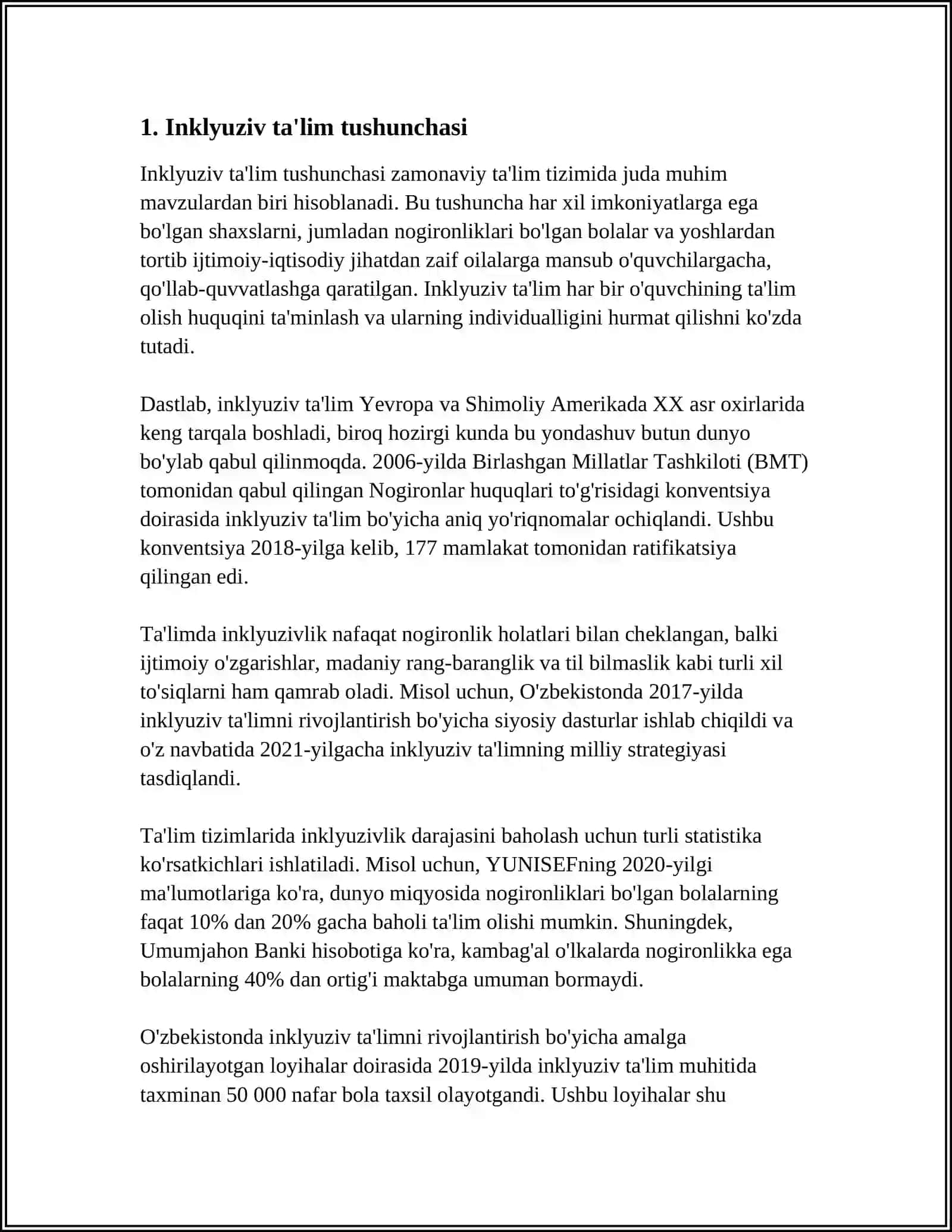 INKLYUZIF TA'LIM MODELLARI:TAHLILI VA XUSUSIYATLARI 3