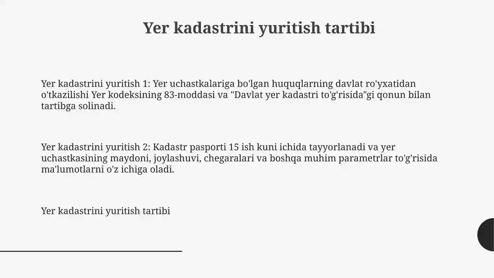 Kadastragentligining faoliyatibilantanishish 3