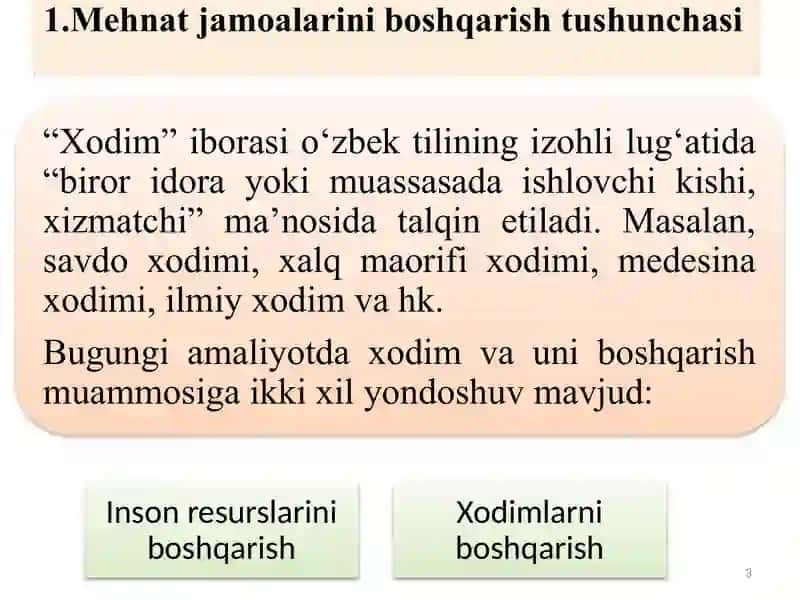 Mehantni boshqarish 3