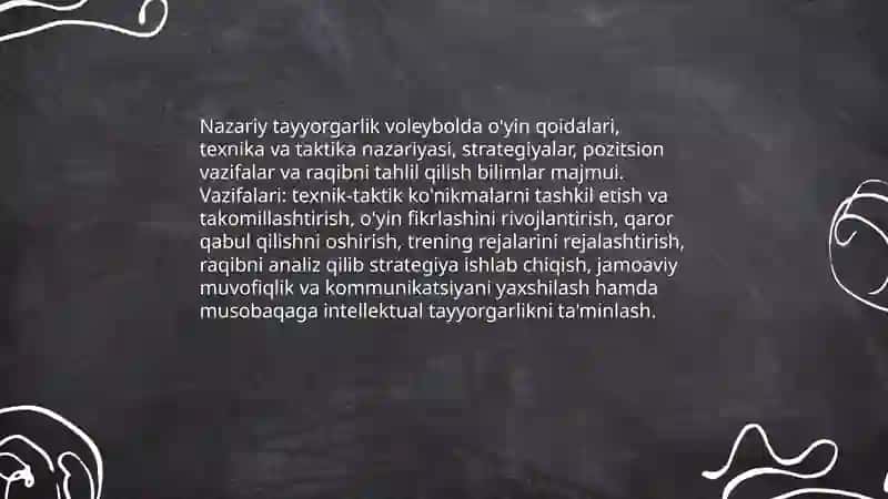 Nazariy tayyorgarlik voleybolda 3