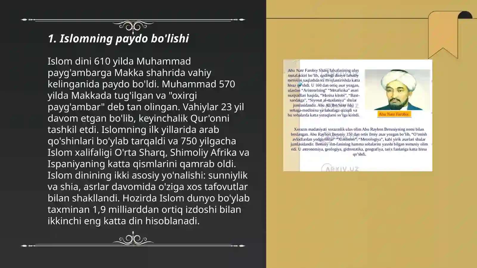 Abdurauf Fitratning "Muxtasar islom tarixi" 3