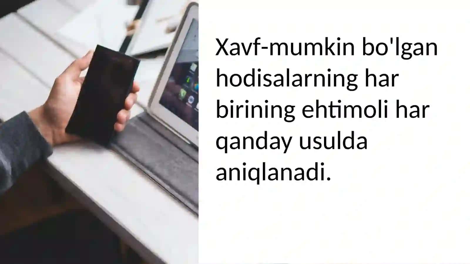 Noaniqlik vaziyatlari va tavakalchilik zonalar 3