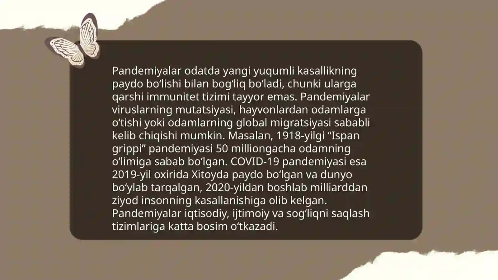 Pandemiya - XXI asrning global muammosi va uning oqibatlari 3