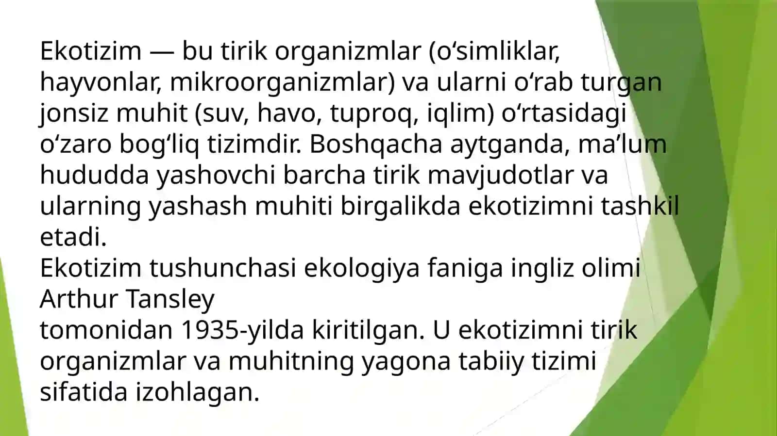 Ekotizimlar: tuzilishi, turlari va funksiyalari 3