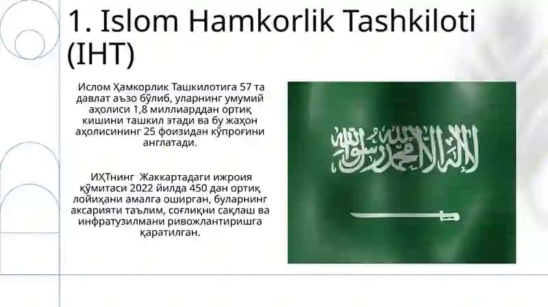 Zamonaviy xalqaro islom tashkilotlari 3