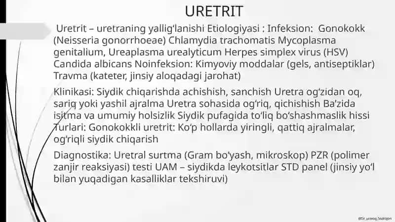 ERKAKLARDA OLAT VA URETRA KASALLIKLARI 3