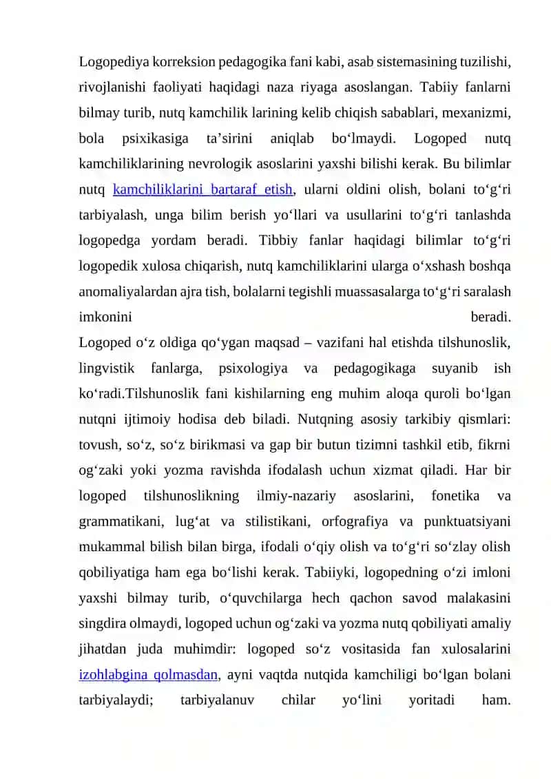 Logopediya fanining vazifalari 3