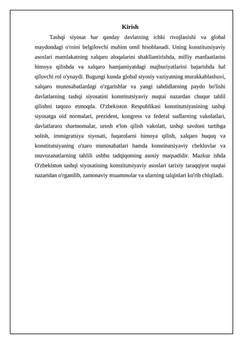 Tashqi siyosatning konstitutsiyaviy asoslari 3