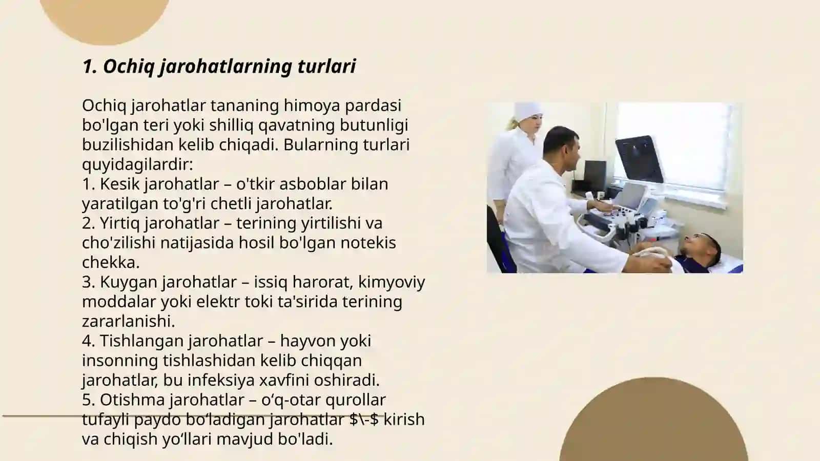 Ochiq shikastlanishlar jarohatlar 3