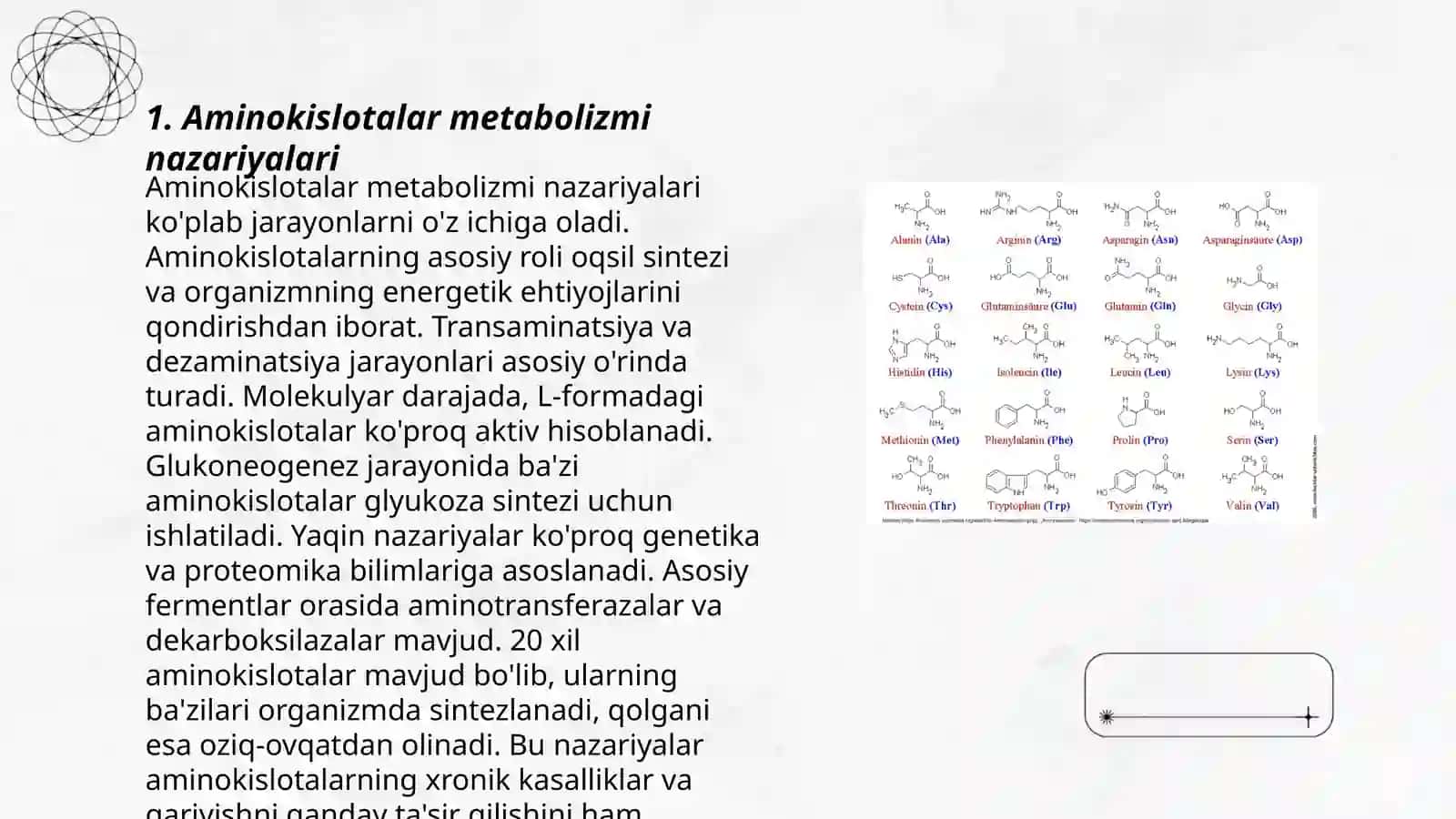 Aminokislata metobolizmi umumiy yollari 3