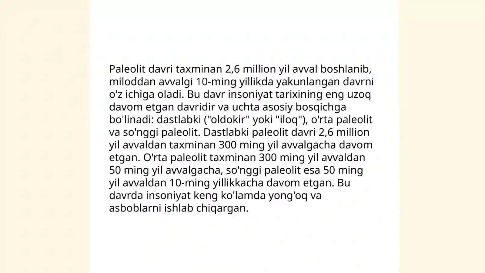 Paleolit davri 3