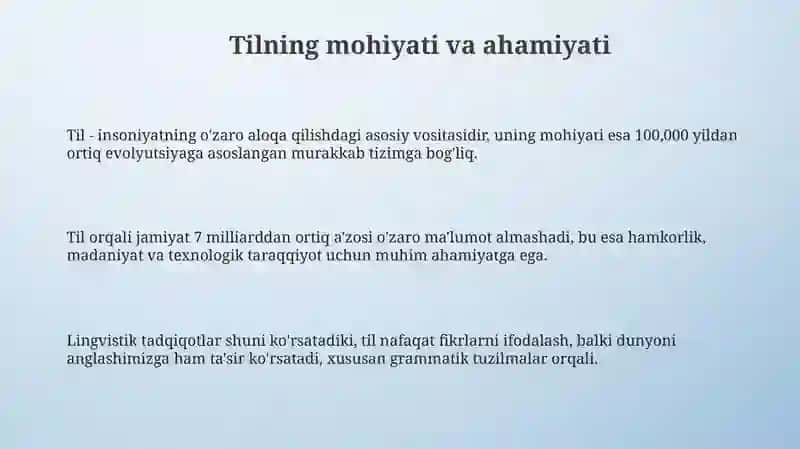 Tilning Mohiyati va Ahamiyati 3