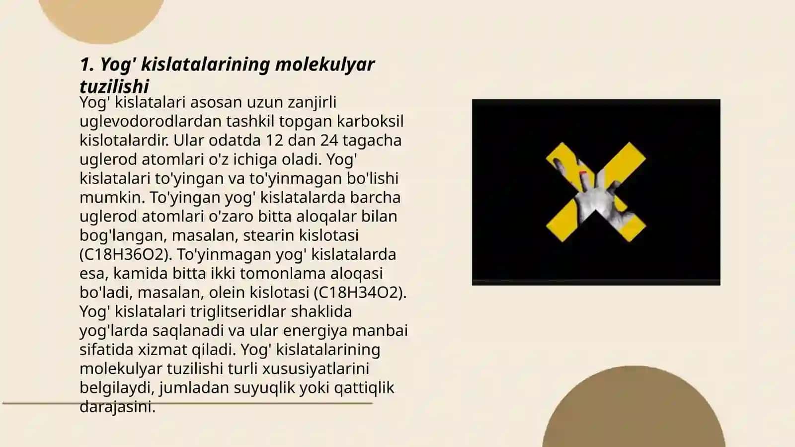 Yog' kislatalarining qo'shbog'lar ishtirokidagi reaksiyalar 3