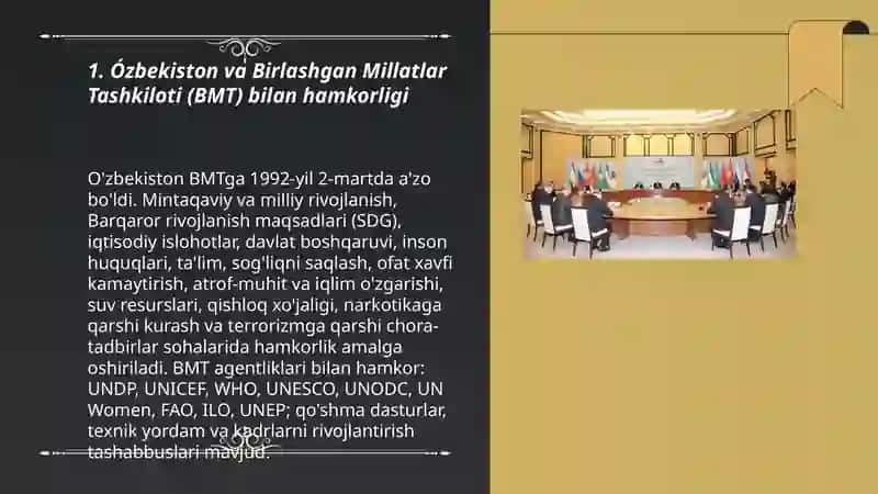 Ózbekistonning xalqaro tashkilotlar bilan aloqalari 3