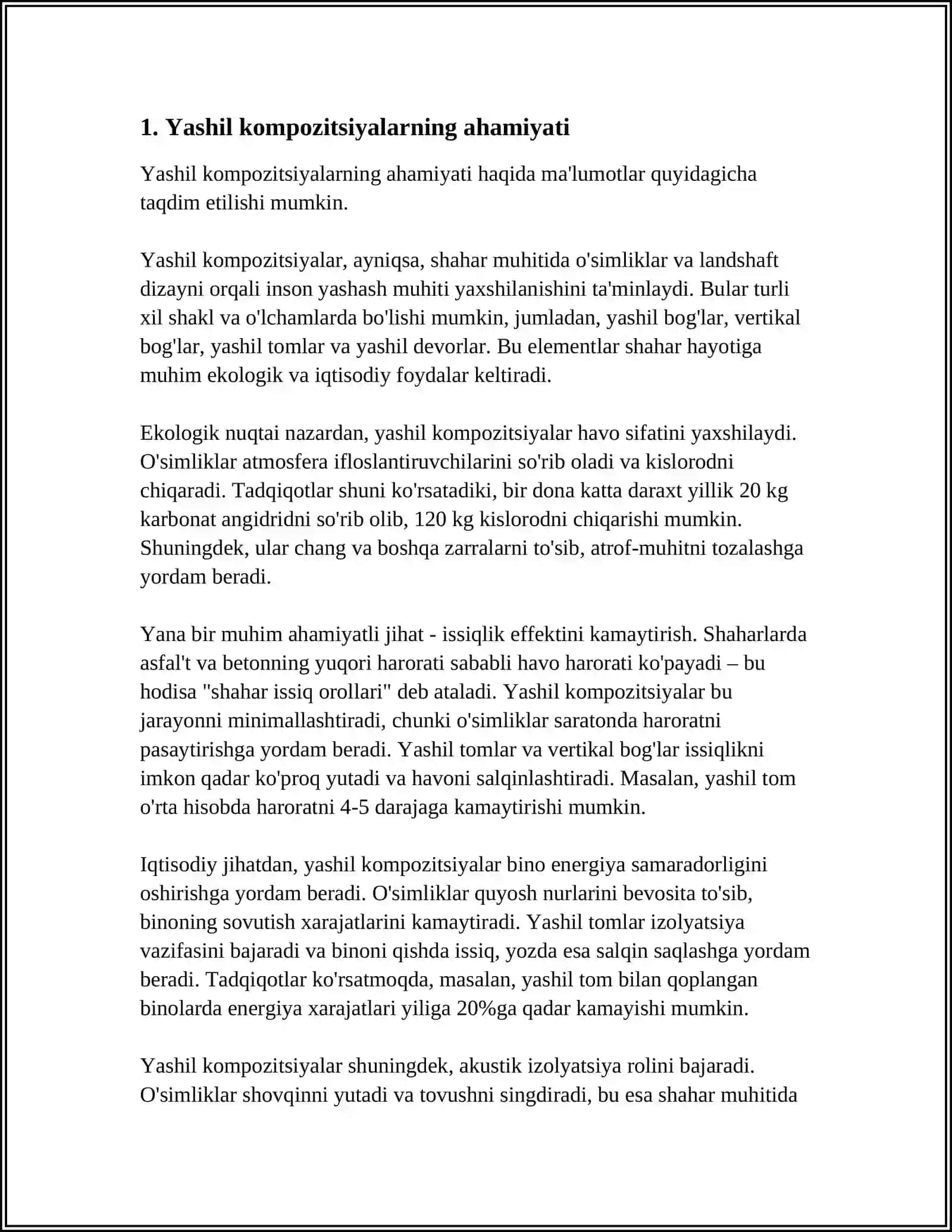 DARAXT VA BUTALARDA SHAKLLANTIRILADIGAN YASHIL KOMPOZITSIYALAR 3