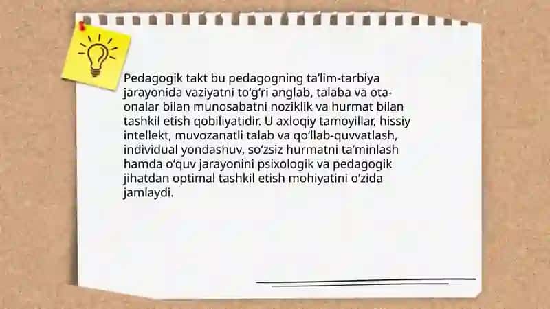 Pedagogik takt va pedagogik etika 3