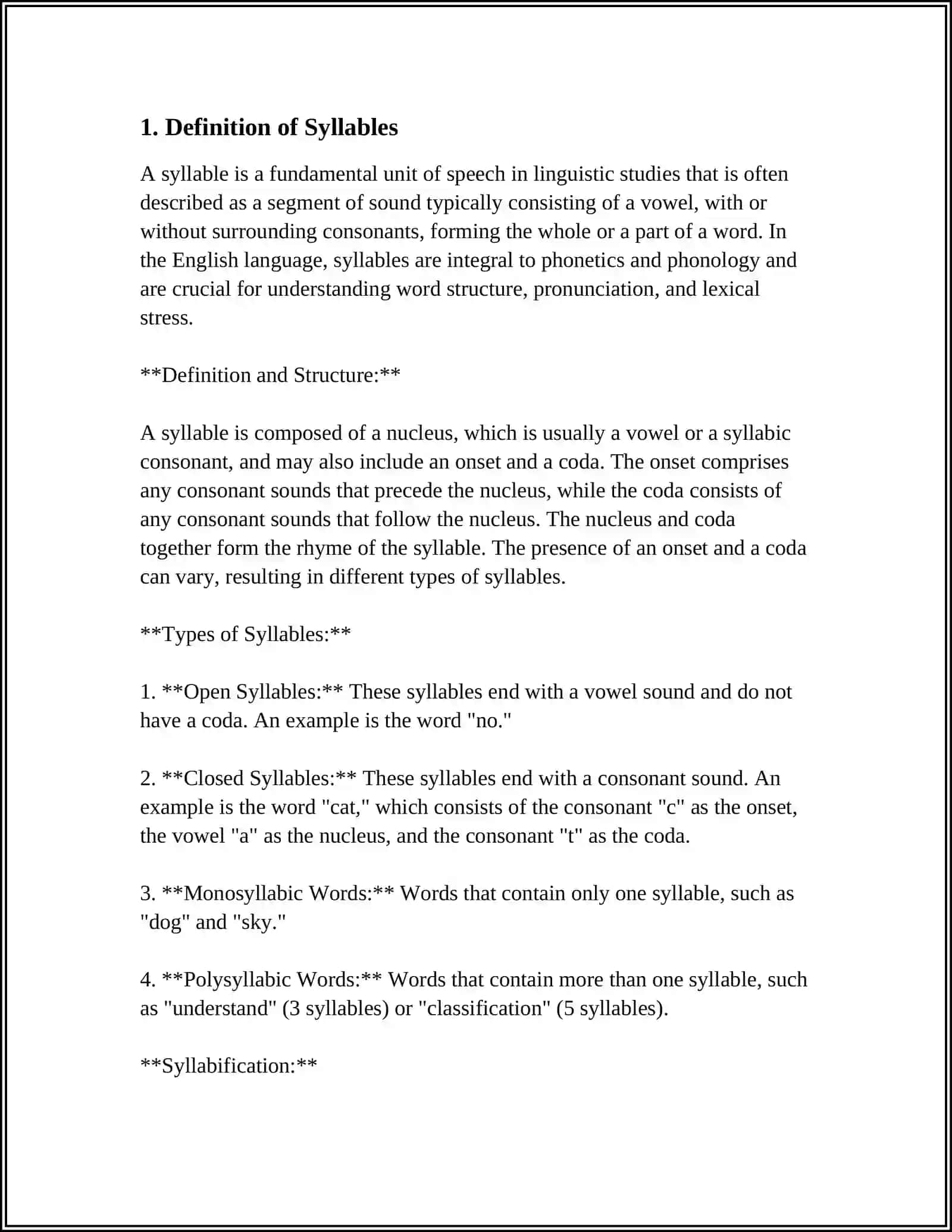 SYLLABLES IN ENGLISH 3