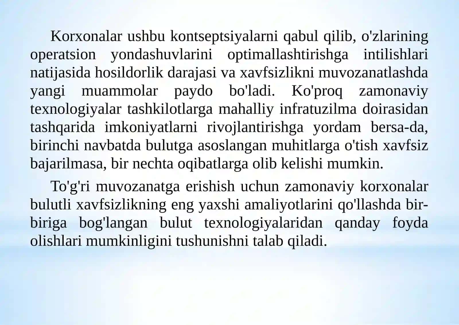 Clouddagi xavfsizliklarda ko’riladigan choralar 3