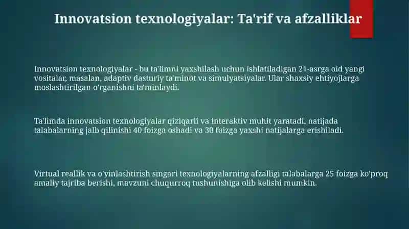 Innovatsion texnologiyalar 3