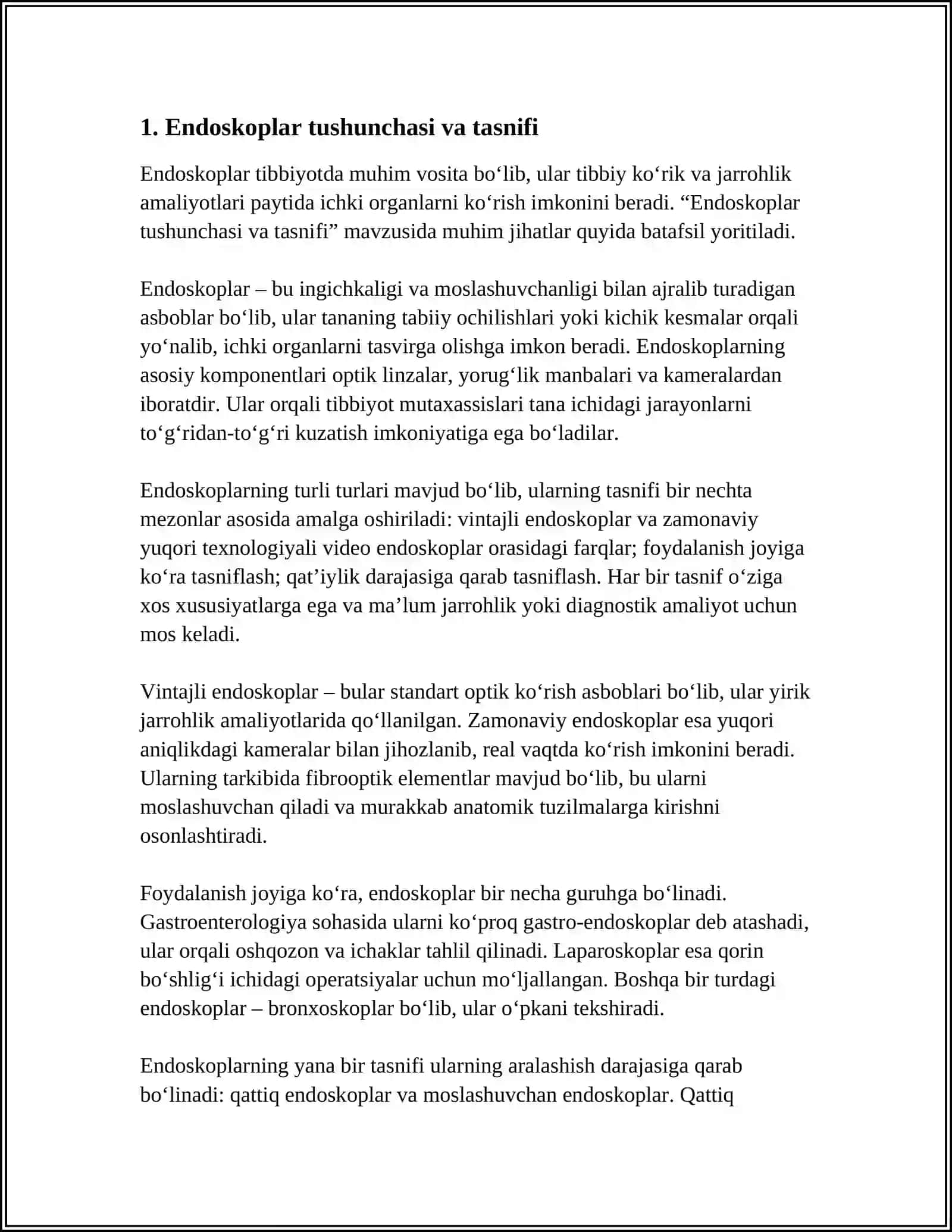 TÕLA ICHKI QAYTISH.ENDOSKOPLAR 3