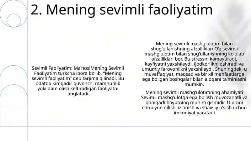 Mening Sevimli Faoliyatim 3