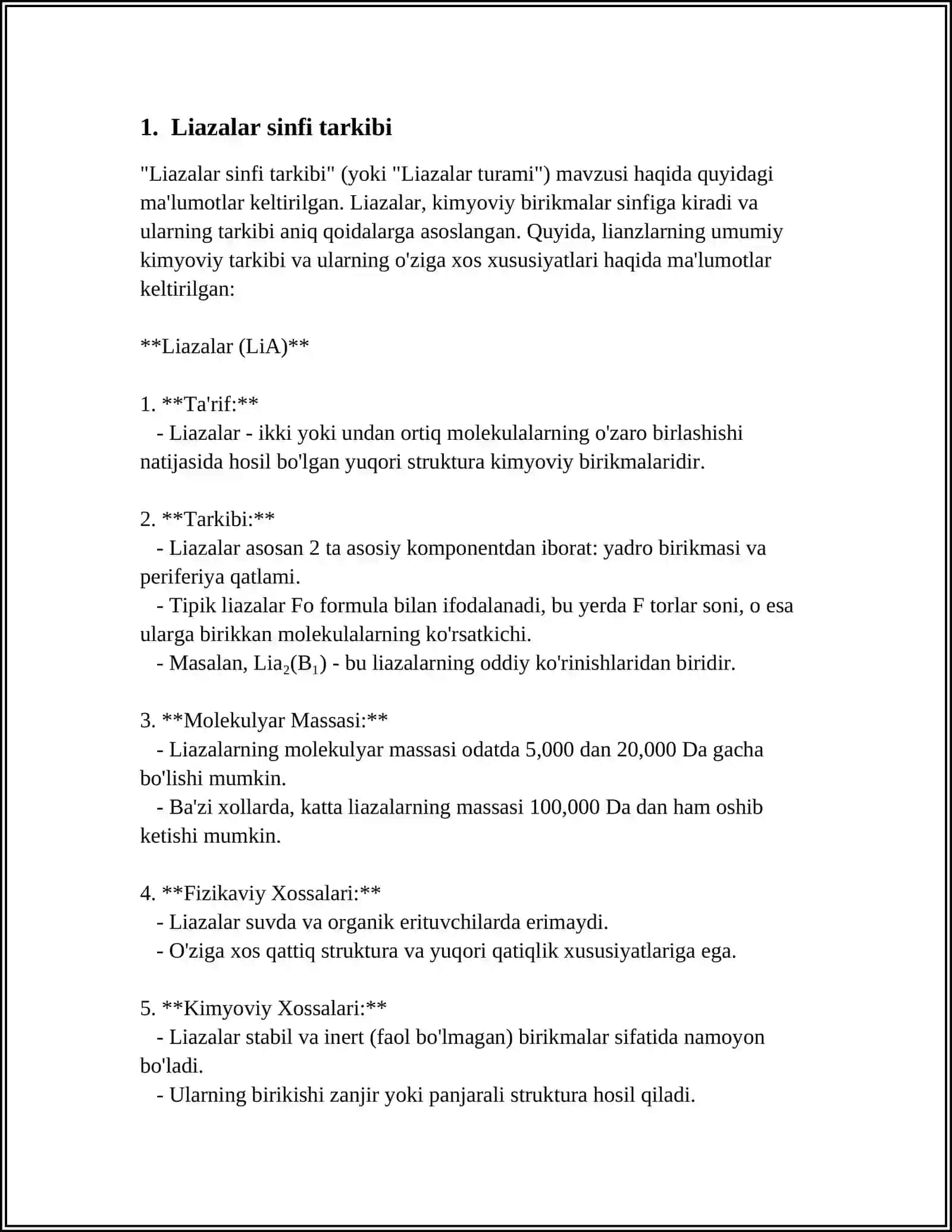 LIAZALAR SINFI 3