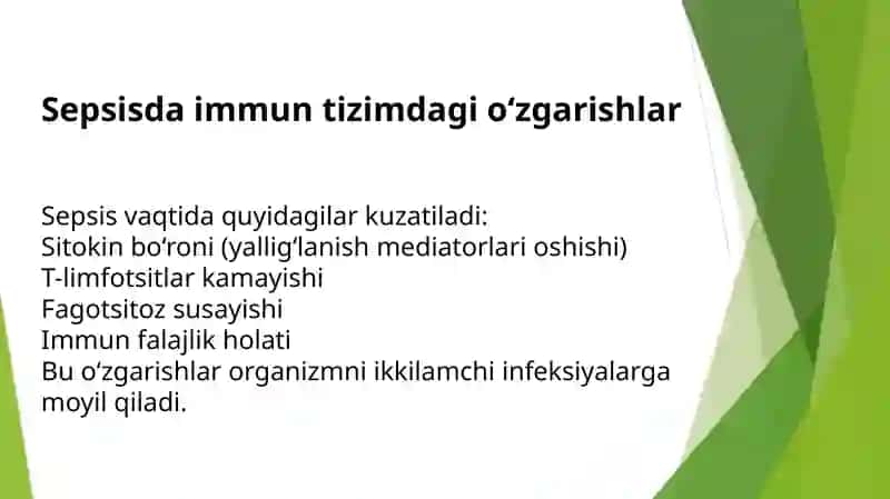 Sepsisning immunoterapiyasi. 3