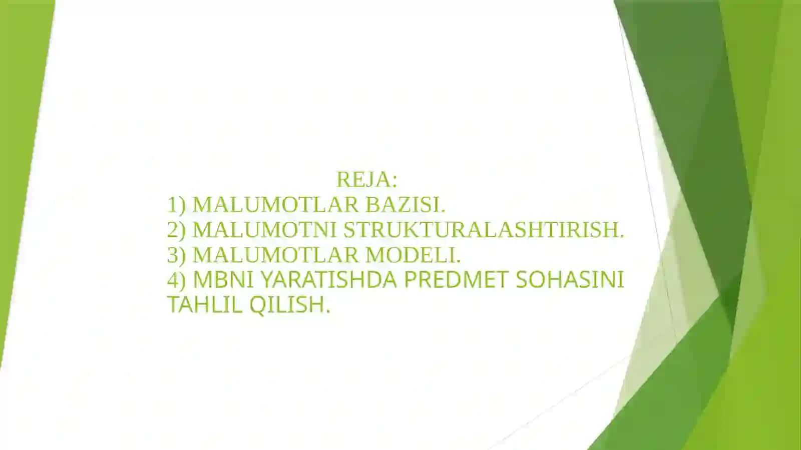 Maʼlumotlar bazasidan maqsadli foydalanish 3