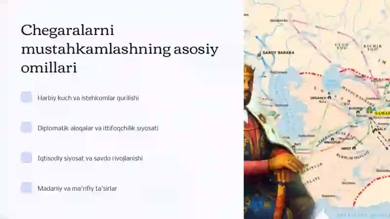 Amir Temurning davlat chegaralarini mustahkamlashi 3