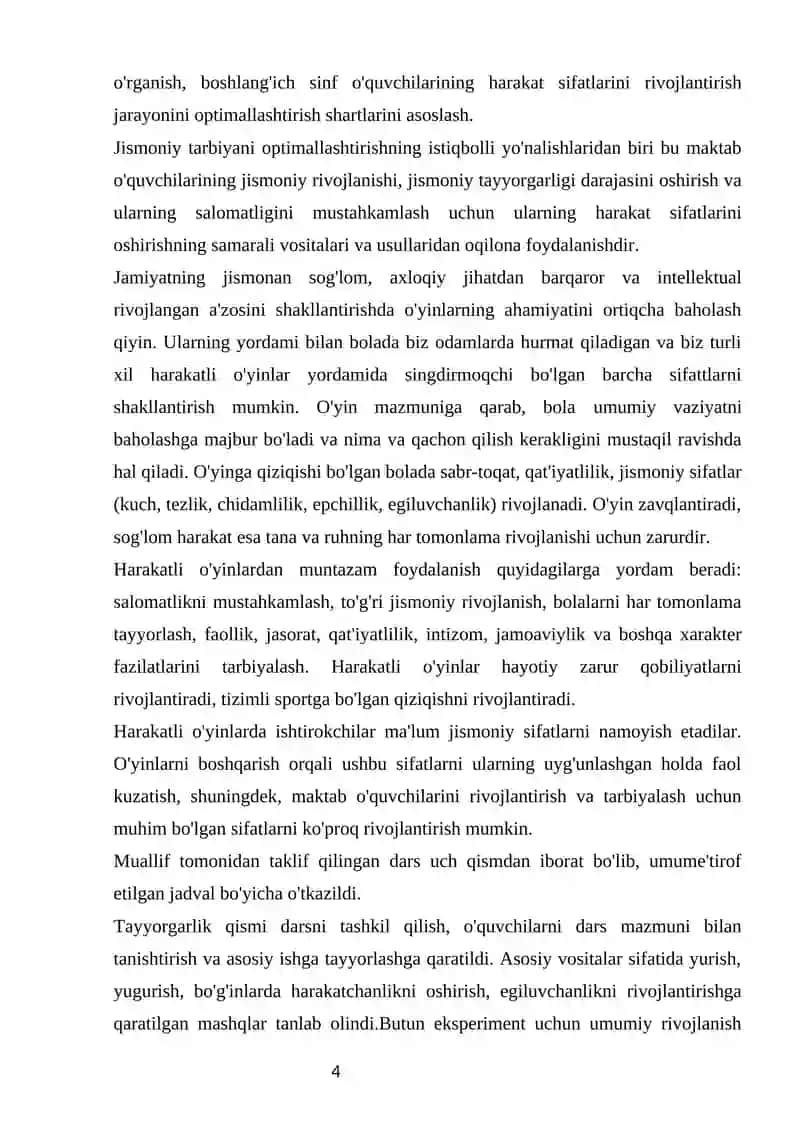 Harakatli oʻyinlar orqali sport oʻyinlari elementlarini oʻrgatish 3