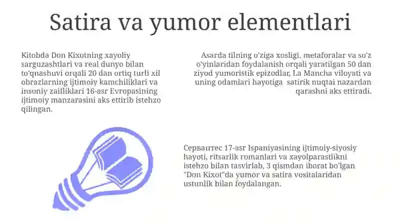 "Don Kixot" romanining gʻoyaviy badiy xususiyatlari 3