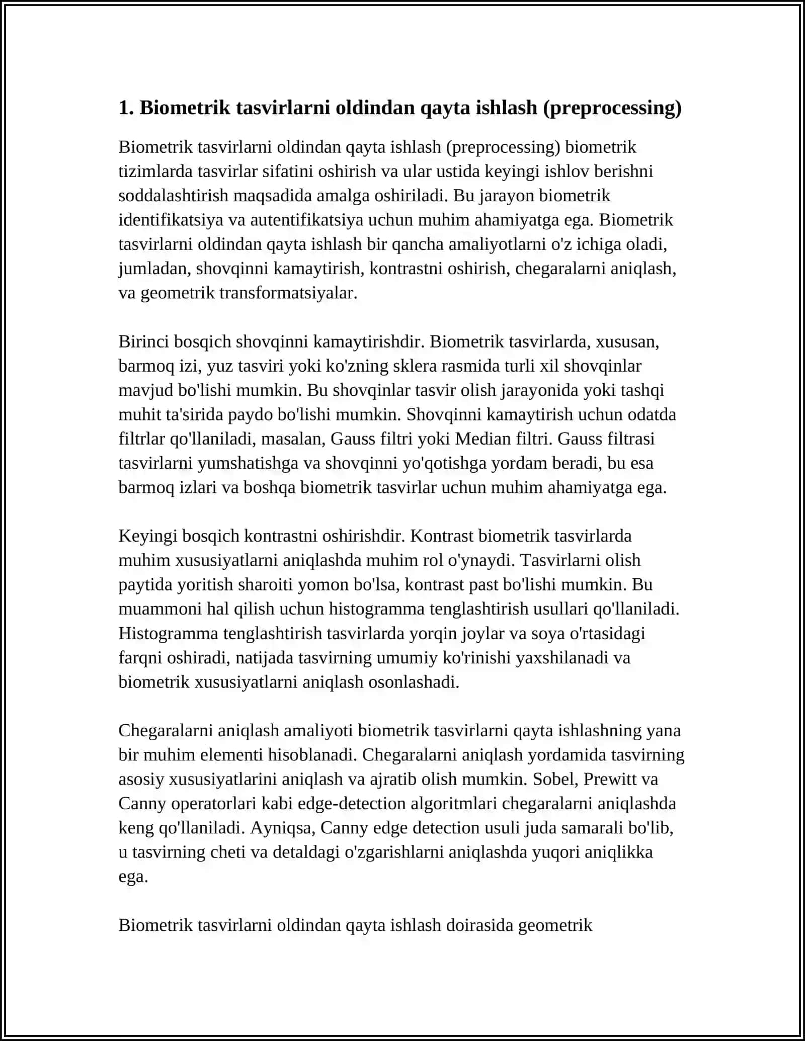 BIOMETRIK TASVIRLARNI QAYTA ISHLASH 3