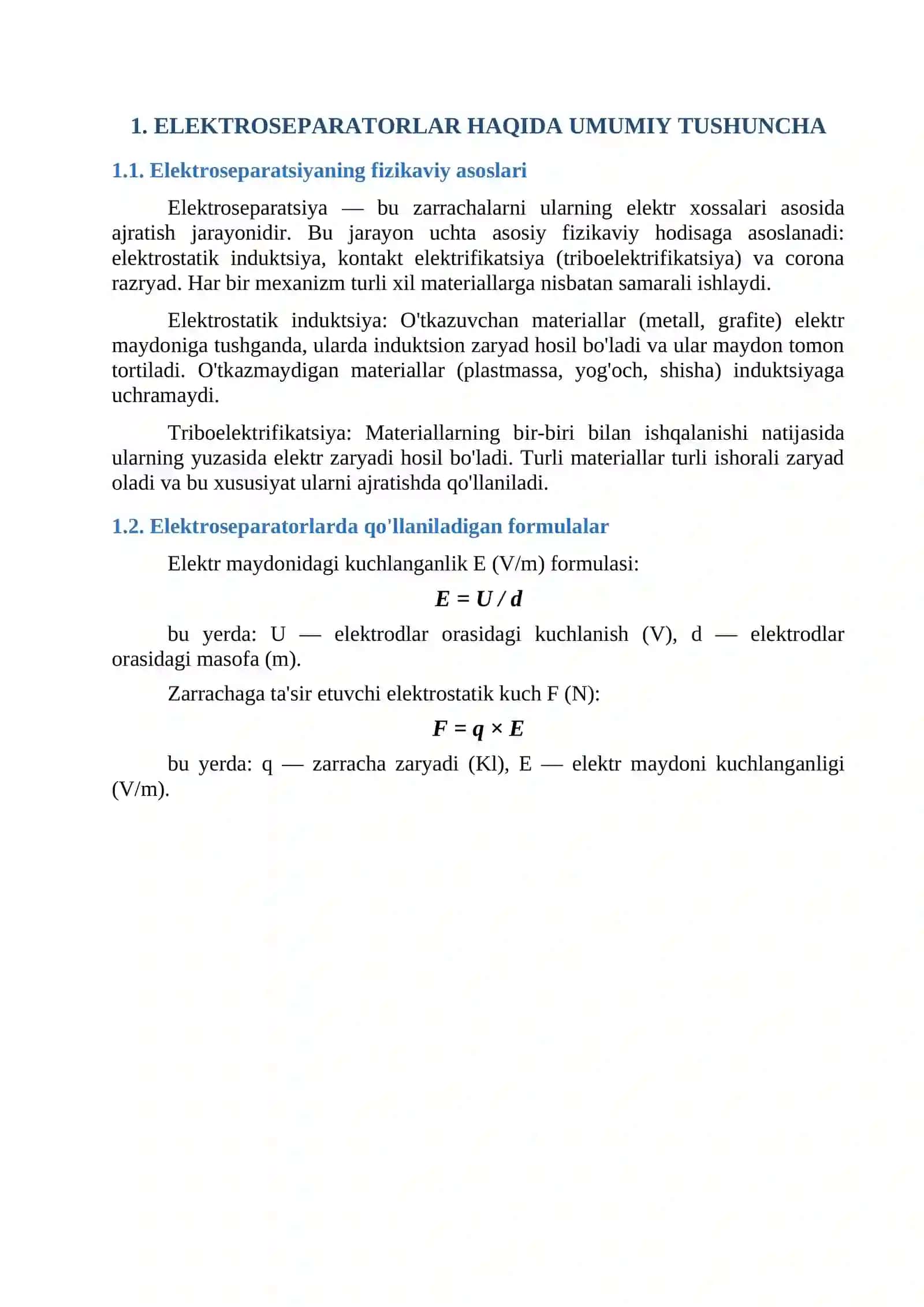 ELEKTROSEPARATORLAR VA ULARNING ISHLASH TARTIBI 3