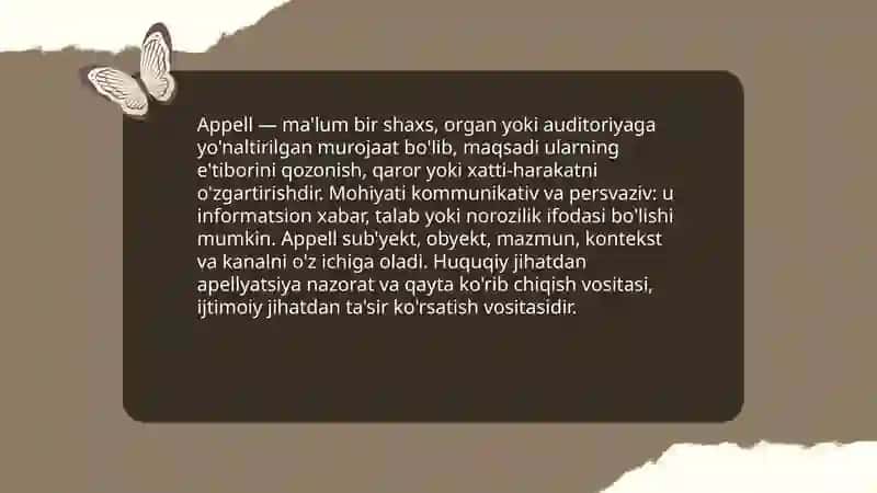 Appell 3
