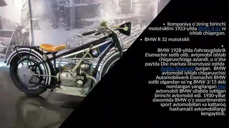 BMW korxonasi haqida rivojlanish tarixi 3