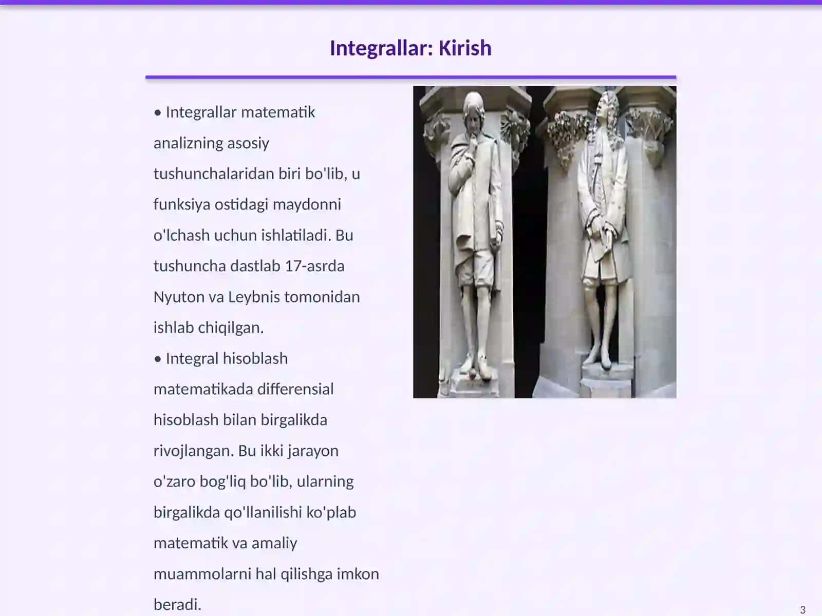 Integrallar tarixiy rivojlanishi 3