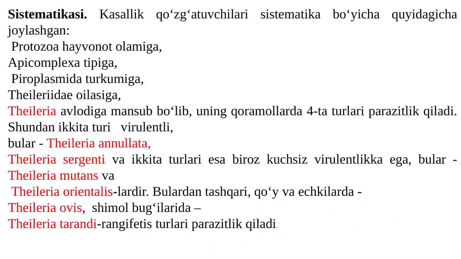 Qoramol teyleriozi 3