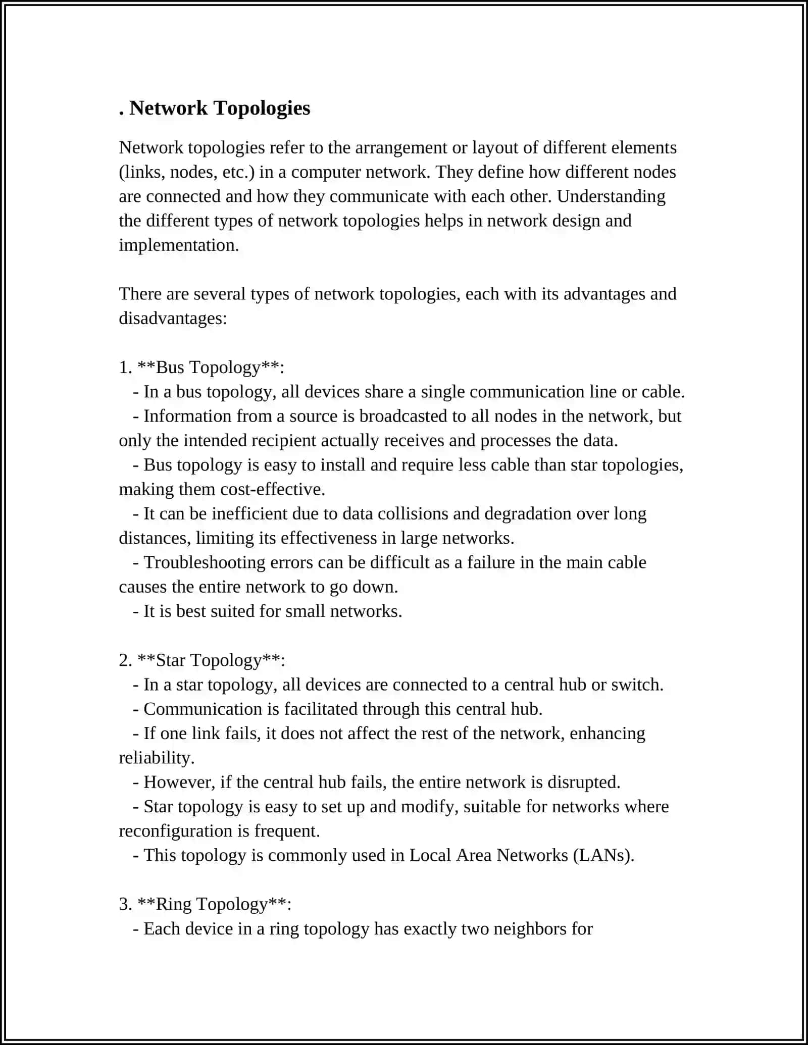 Network Topologies 3