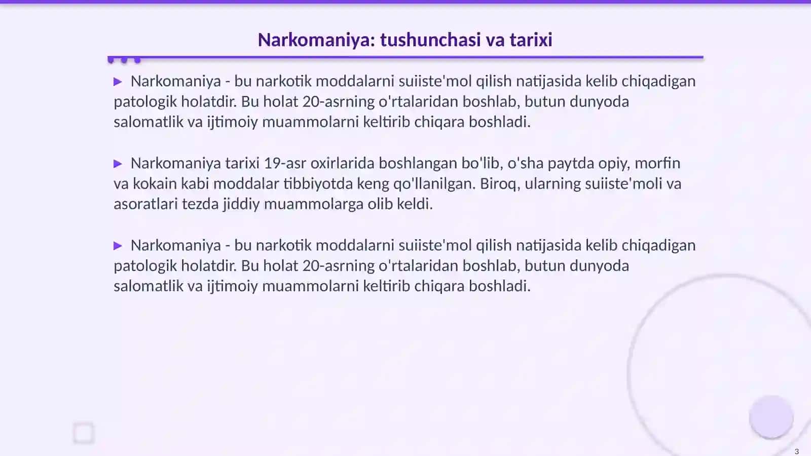 Narkomaniya va uning asoratlari 3