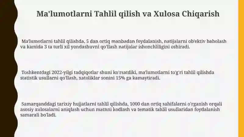 Ma'lumotlarni Tahlil qilish va Xulosa Chiqarish 3