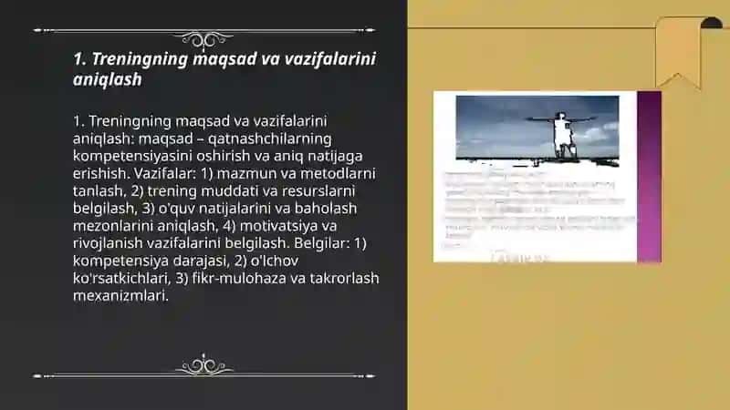 Treningni asosiy vazifalari 3