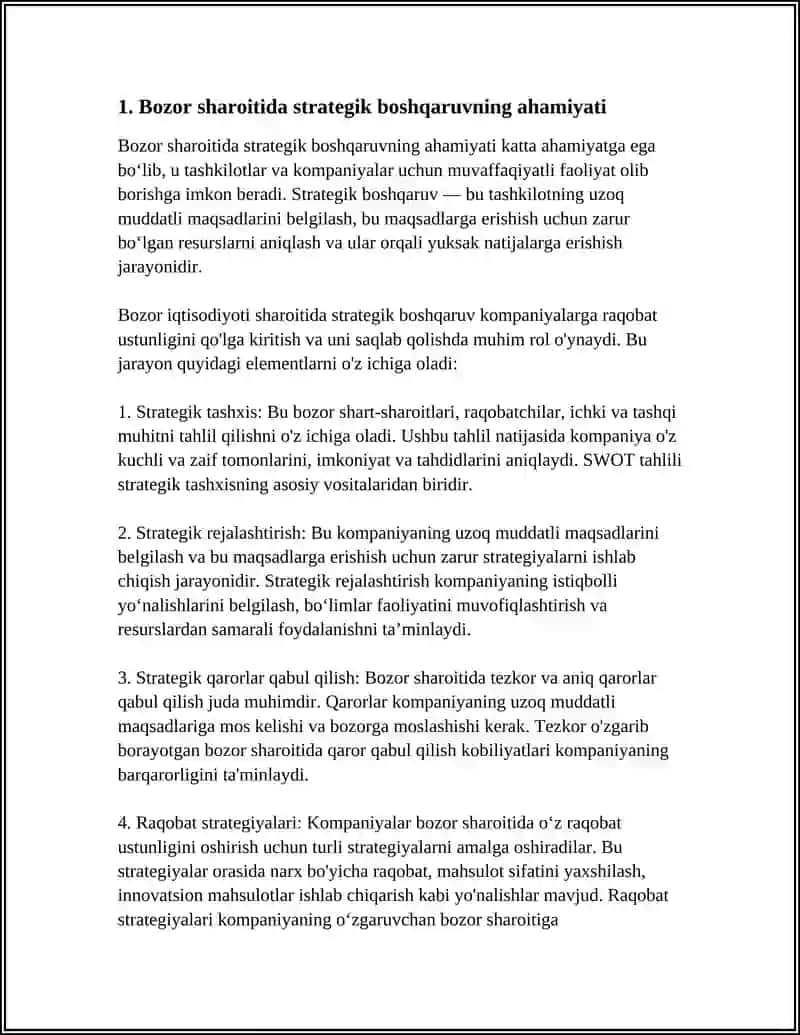 BOZOR SHAROITIDA BOSHQARUVNING AHAMIYATI 3