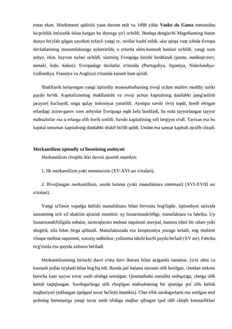 Merkantilizmning iqtisodiy ta’limoti 3