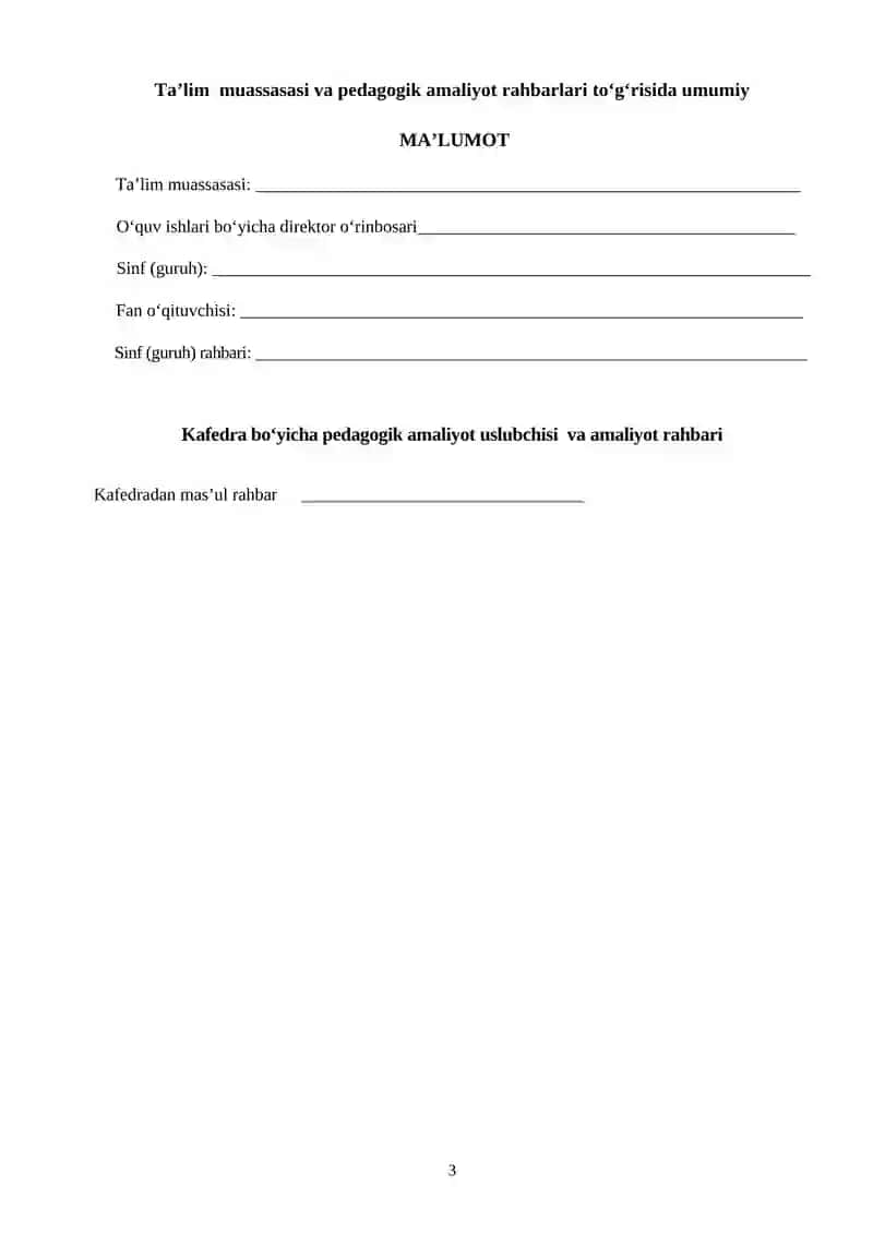 Pedagogik amaliyot yo‘llanmasi 3